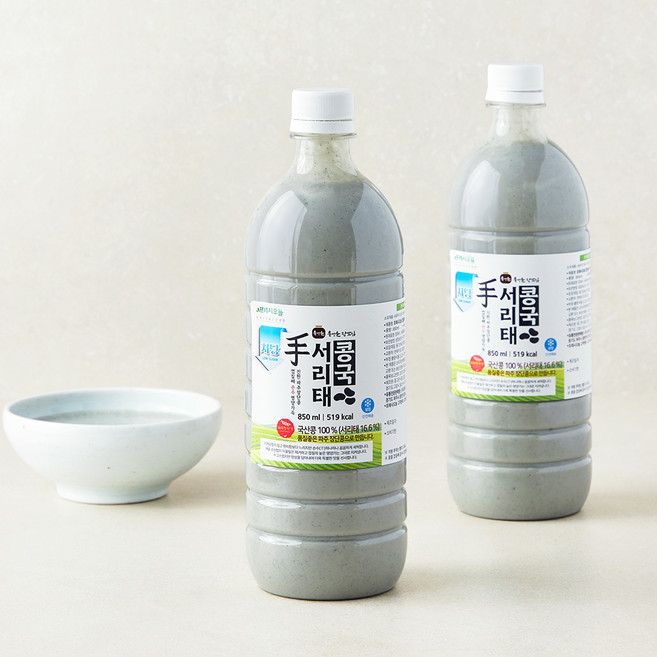 프레시오늘 껍질째 손수 영양가득 진한 저당 파주장단콩 서리태콩국, 850ml, 2개