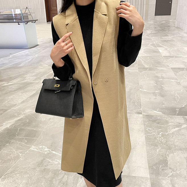 MYSEASON 女款飄逸長版背心外套