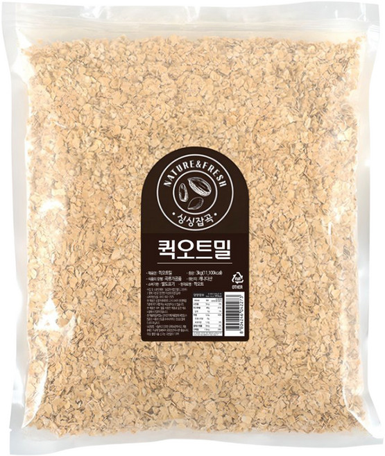 월드그린 싱싱 퀵오트밀, 3kg, 1개