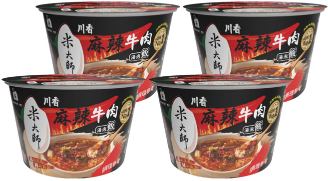 master mi 米大師 湯泡飯 川香麻辣牛肉, 230g, 4個