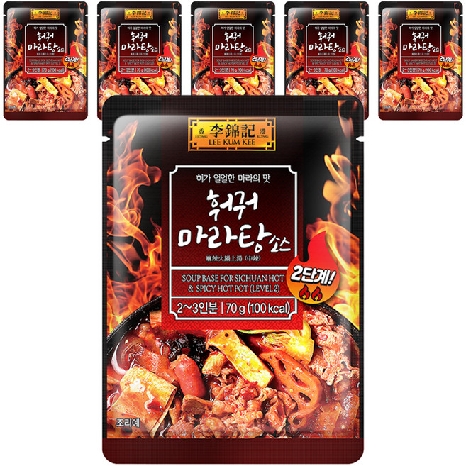 이금기 훠궈 마라탕 소스 2단계, 70g, 6개