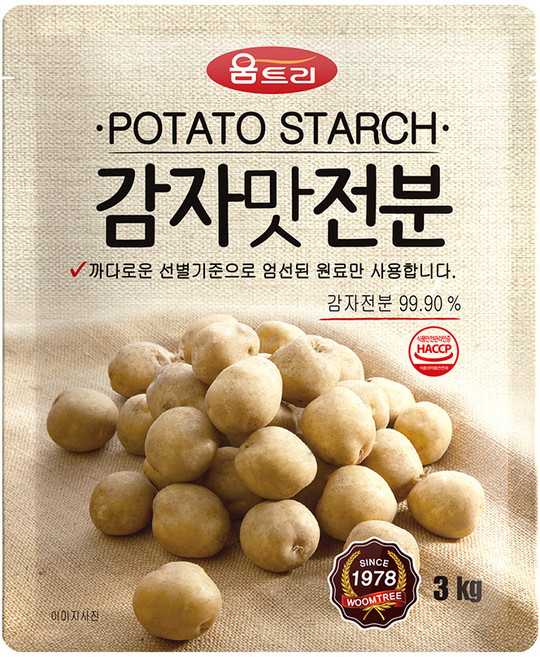 WOOMTREE 馬鈴薯味澱粉, 3kg, 1個