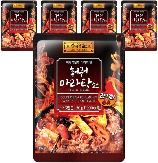 이금기 훠궈 마라탕 소스 2단계, 70g, 5개