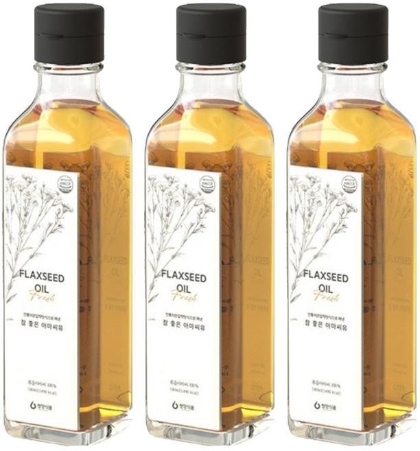 청양식품 참 좋은 아마씨유, 180ml, 3개