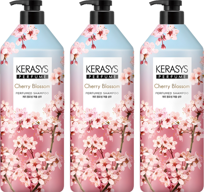 케라시스 퍼퓸 샴푸 체리블라썸, 1L, 3개