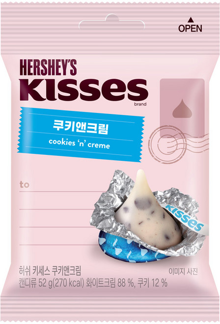 키세스 쿠키앤크림, 52g, 1개