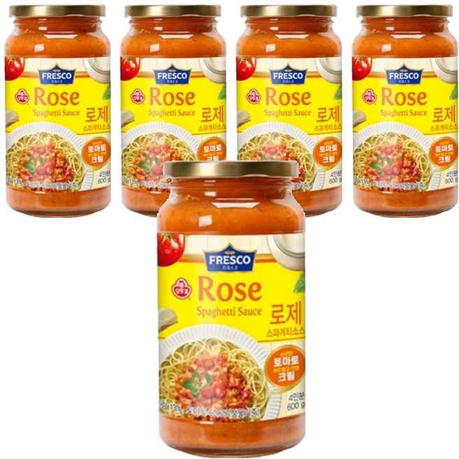 오뚜기프레스코 로제 스파게티 소스, 600g, 5개
