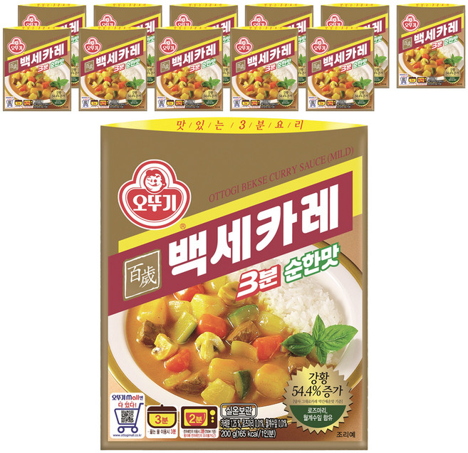 오뚜기 백세카레 순한맛, 200g, 12개