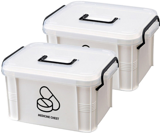 엠리빙 다용도 약 정리함 M, 2개