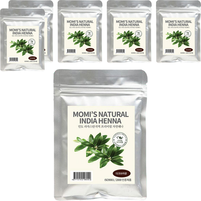 India Henna染髮劑, Dark Brown, 6包