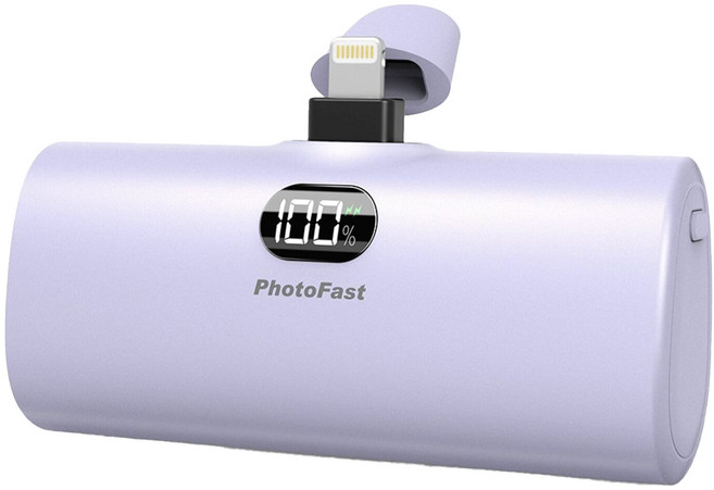 PhotoFast 銀箭資訊 Power 口袋行動電源 5000mAh Lightning, PB2300, 薰衣草奶茶紫