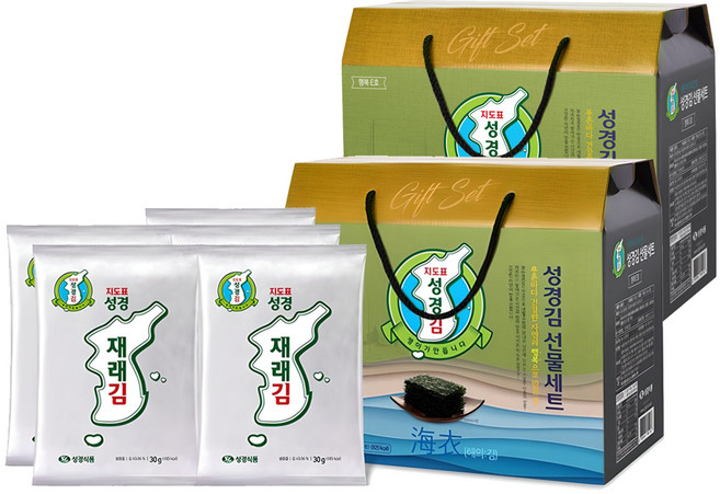 지도표성경 재래전장김 행복E세트 30g 5봉, 10개