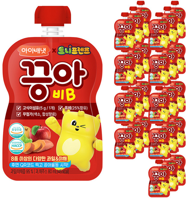 아이배냇 끙아 과일야채주스, 80ml, 30개