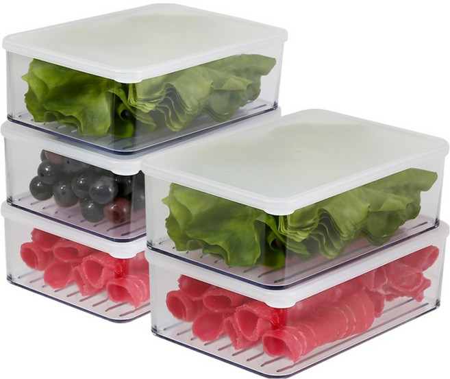 실리쿡 냉장고정리용기 시스루 깊은2호, 1개입, 5개