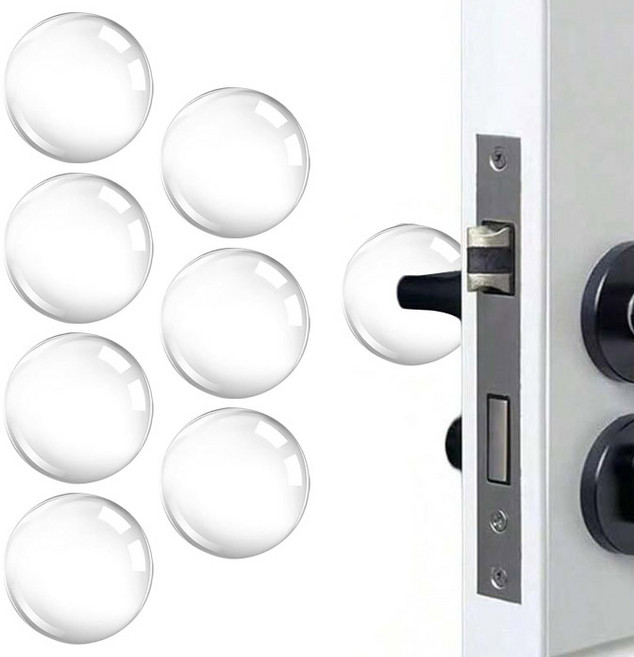 아이끌레 에어 원형 문 보호 패드, 투명, 8개