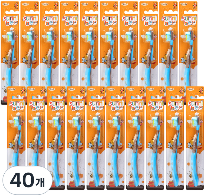 지앤마 써니비 키즈 칫솔 2단계, 남아용, 40개, 1개입