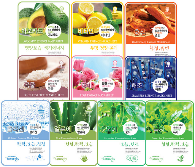 COCOPHARM 네이처바이 에센스 B타입 마스크팩, 1개입, 100개