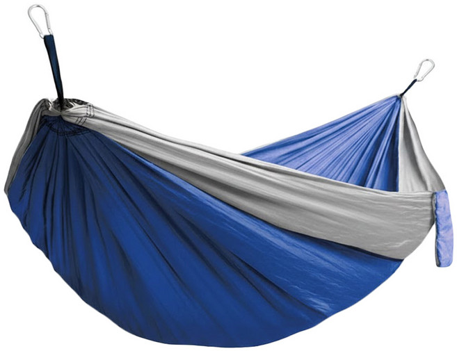 露營吊床 戶外降落傘布空中帳篷 灰藍色