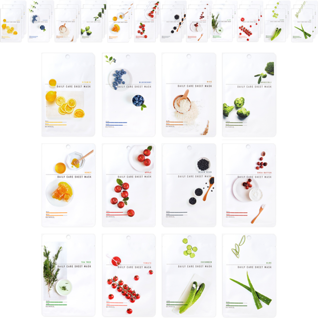 은율 데일리 케어 시트 마스크 12종 x 2p, 24개입, 2개