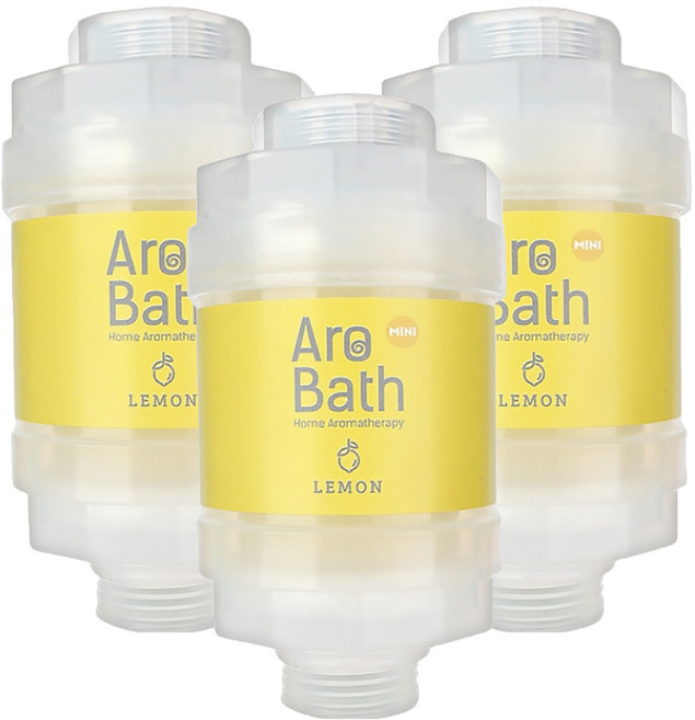 Dewbell Aro Bath 迷你維他命蓮蓬頭濾芯, 3個, 檸檬