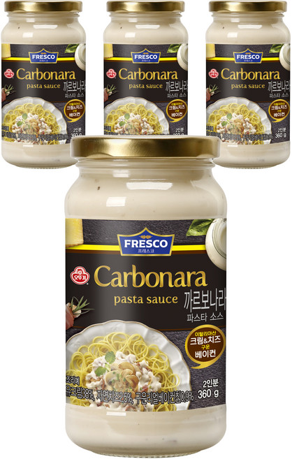 오뚜기프레스코 까르보나라 파스타소스, 360g, 4개
