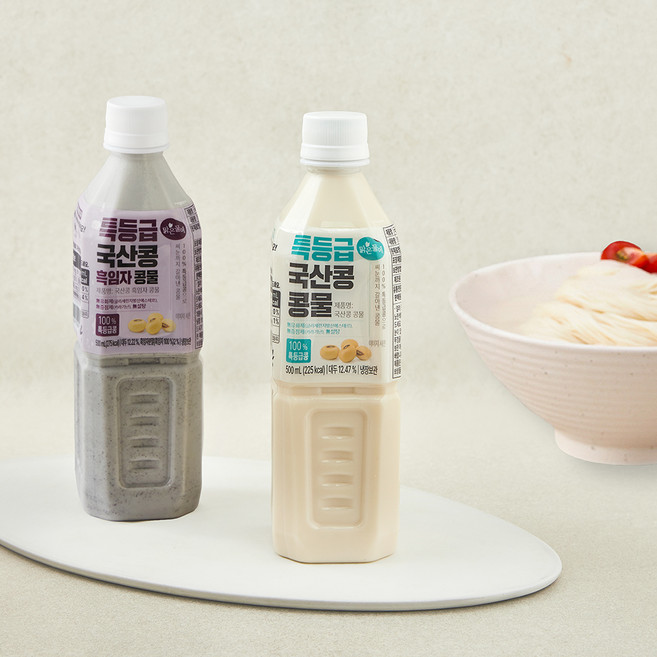 맑은물에 국산콩 콩물과 풍국면 콩국수 키트, 1.2kg, 1세트