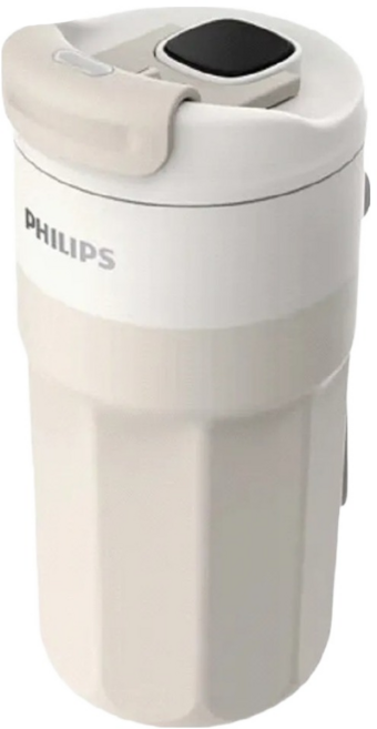 PHILIPS 飛利浦 溫度顯示智能保溫杯, 1個, 米白色, 420ml