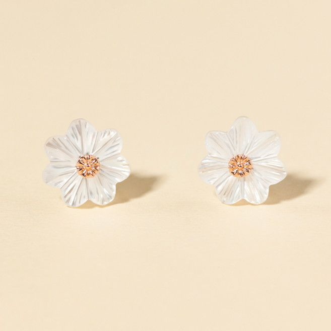 위브 14K Gold 탄생화 자개귀걸이 + 쇼핑백