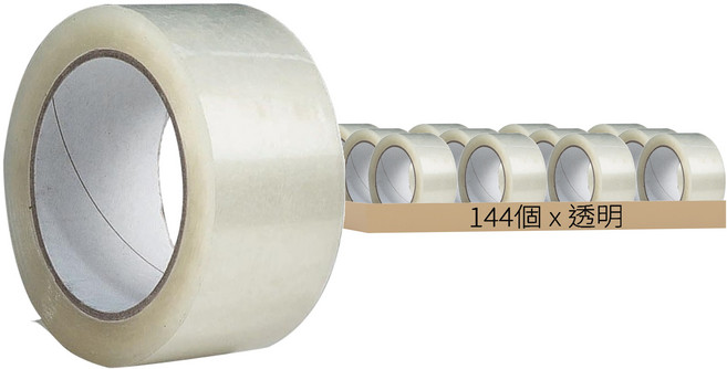 OJ歐健膠品 OPP封箱膠帶 48mm x 90Y 透明 144個/組, 1組