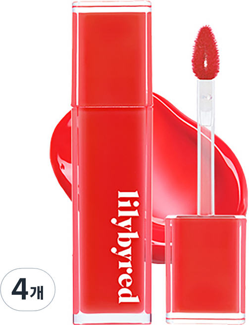 릴리바이레드 앙큼 라이어 코팅 립틴트, 08당당한방토인척, 4개
