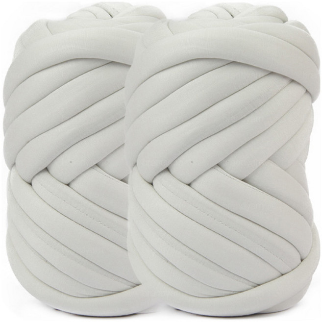 브랜드얀 패브릭 자이언트얀 약 1kg 2롤, 13번 실버그레이, 2개