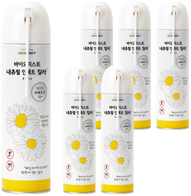 바이오미스트 내츄럴 인섹트 킬라 살충제 스탠다드 무향, 500ml, 6개