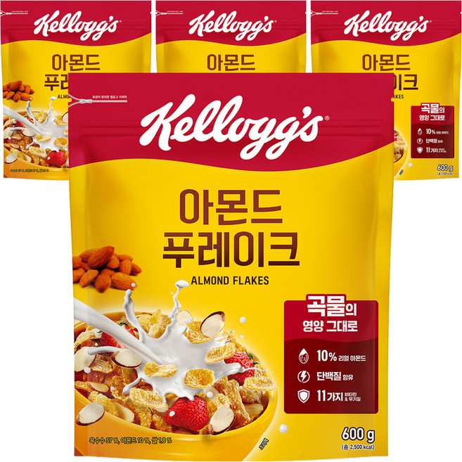 Kellogg's 家樂氏 杏仁片, 600g, 4包