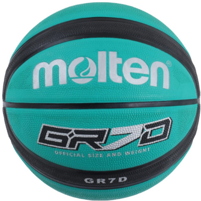 Molten F 12片橡膠深溝籃球 綠色 + 黑色, BGR7D-GK, 1顆
