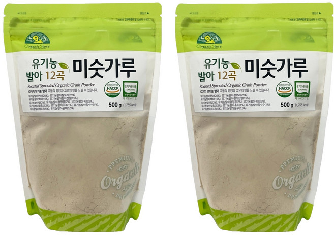 OrganicStory 유기농 발아 12곡 미숫가루, 2개, 500g