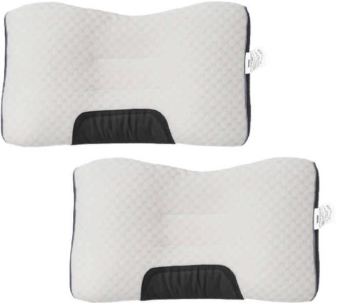 홈멧 목편한 잠 잘오는 경추 수면 베개, 혼합색상, 2개