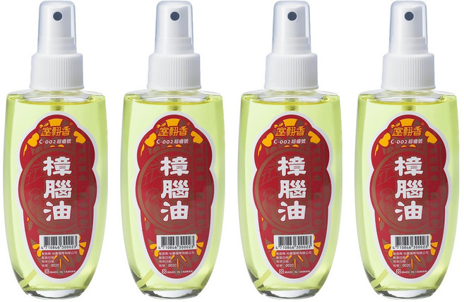 室翲香 天然樟腦油, 100ml, 4瓶