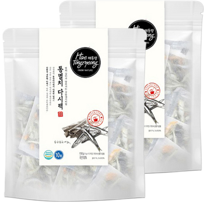해통령 통멸치 다시팩 10p, 150g, 2개