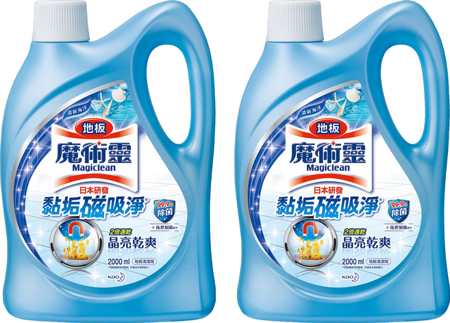 Kao 花王 Magiclean 魔術靈 台灣公司貨 地板清潔劑, 2桶, 2L