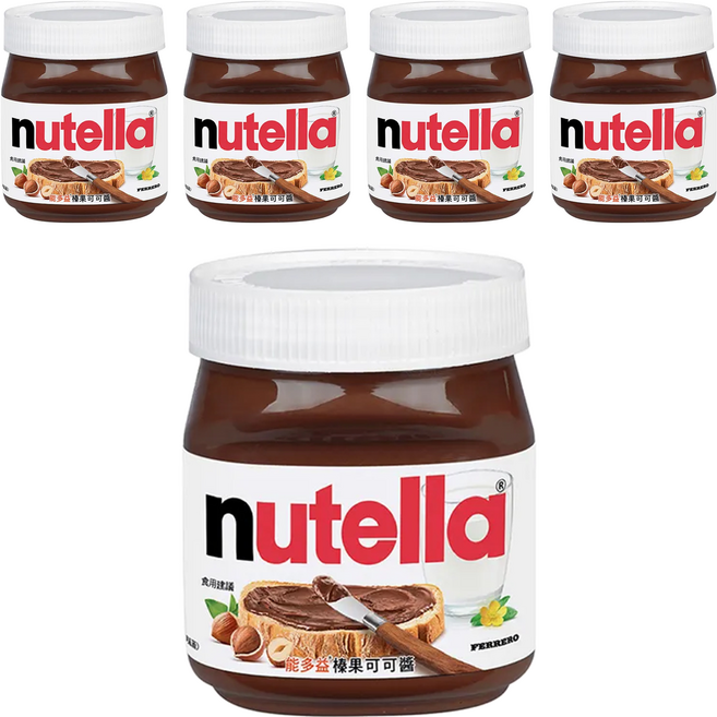 nutella 能多益 榛果可可醬, 180g, 5罐