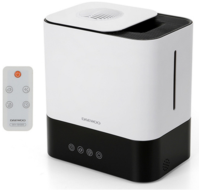 대우어플라이언스 대용량 가열식 가습기 5L 리모컨형, DEH-SH300, 블랙 + 화이트