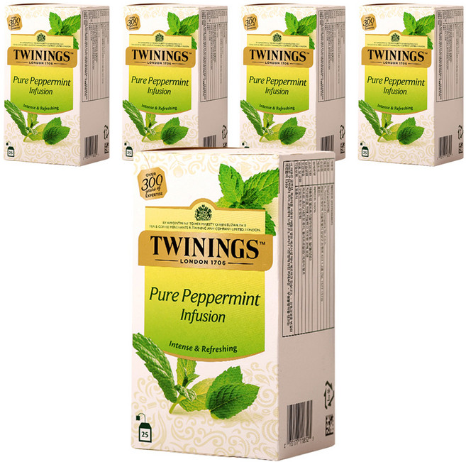 트와이닝 페퍼민트 티백, 2g, 25개입, 5개