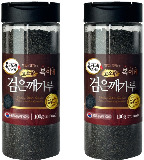 복이네먹거리 국산 고소한 검은깨가루, 100g, 2개