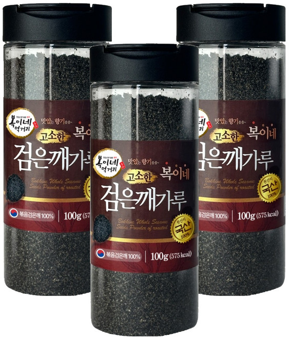 복이네먹거리 국산 고소한 검은깨가루, 100g, 3개
