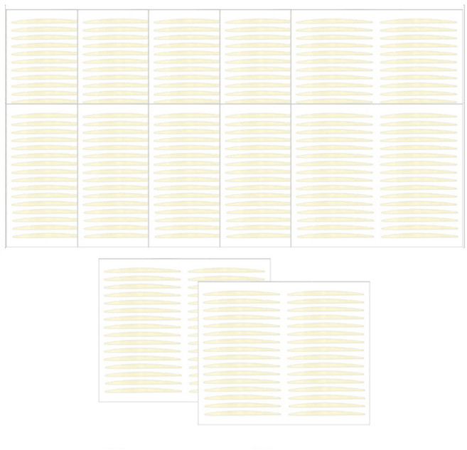 다크니스 그레이 누드 쌍꺼풀 테이프 미소형 OPP, 384개, 투명