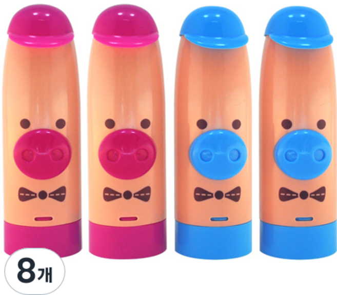 misoro 小豬簽字筆12色 64x160mm, 粉紅色, 天藍色, 8個