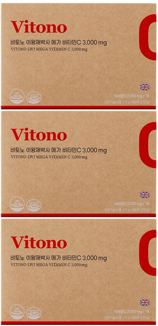 비토노 이왕재박사 메가 비타민C 3000mg, 3개, 270g
