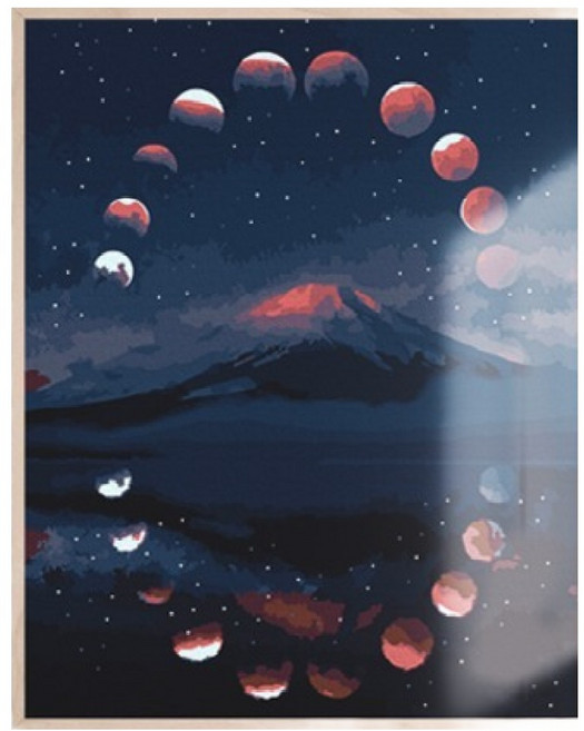 아트조이 DIY 명화그리기 30 x 40 cm, 호수에 뜬 달, 1개