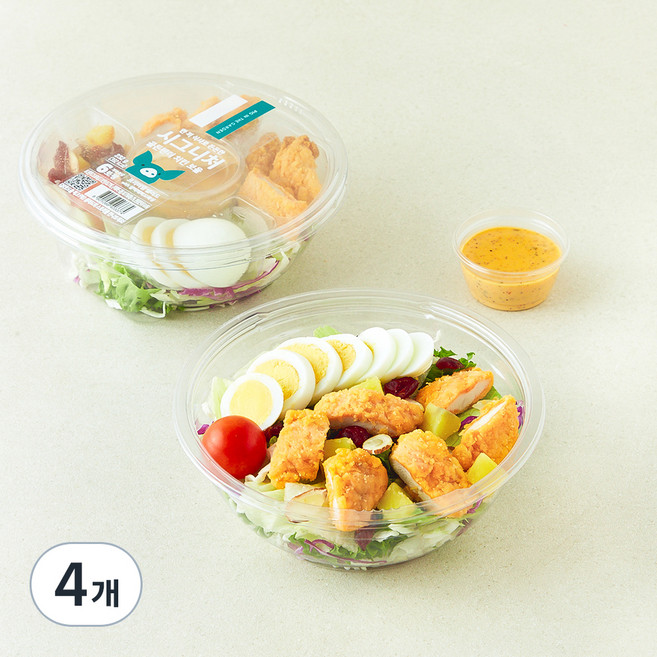 피그인더가든 시그니처 골든텐더치킨 보울샐러드, 4개, 232g