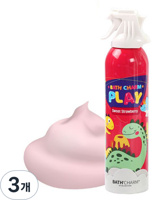 바스참 플레이 버블 클렌저 스윗 스트로베리 향, 200ml, 3개
